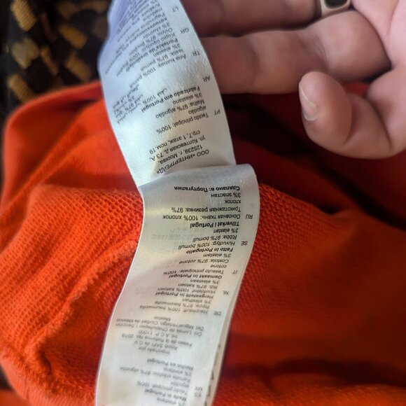 SANDRO - Orange "Love" Sweater - Sz S - Picture 12 of 12